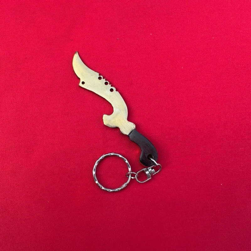 Aksesoris Gantungan Kunci Motif Kujang Kuningan Anti Karat