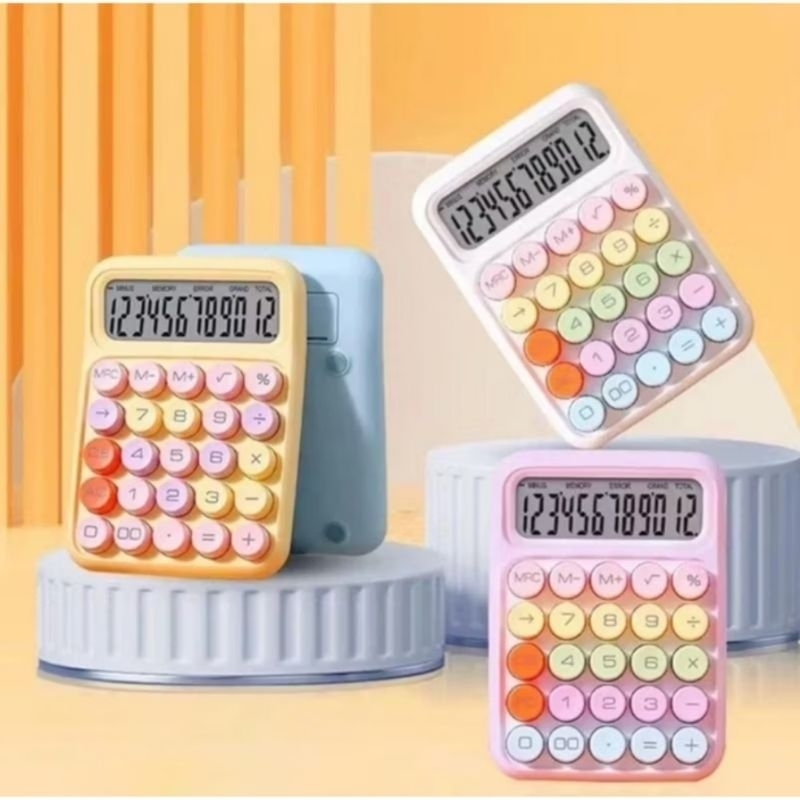 

Kalkulator warna 12 digit keyboard dot display besar