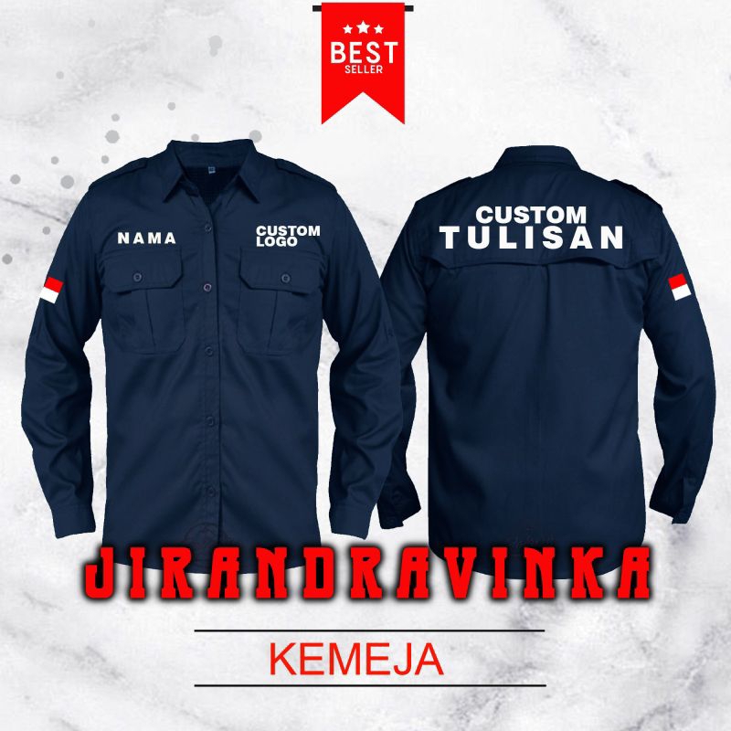 KEMEJA PDL - KEMEJA PDL BORDIR - KEMEJA PDL LENGAN PANJANG - KEMEJA LAPANGAN