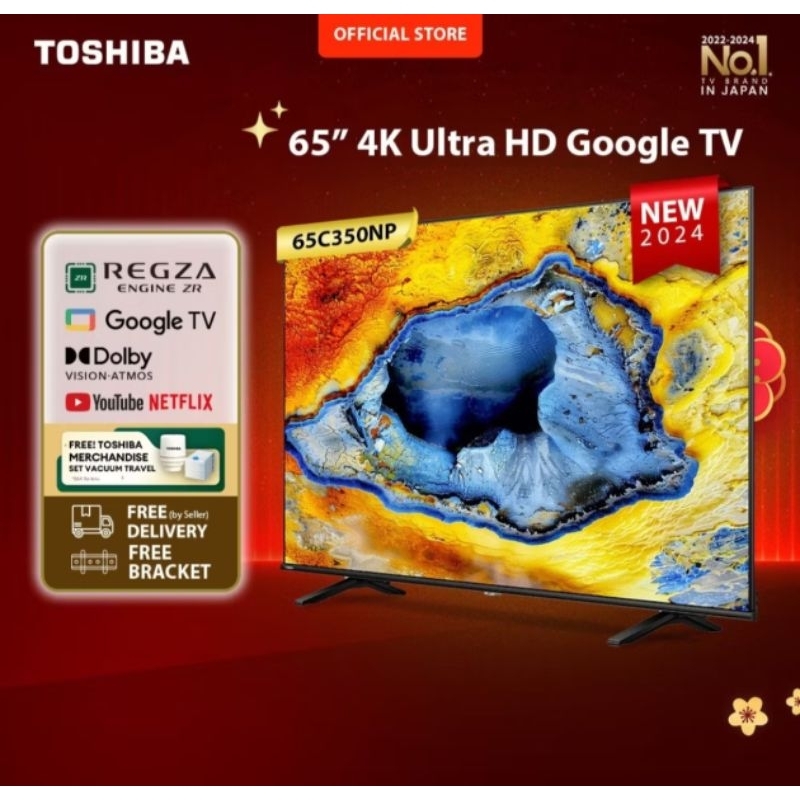LED TOSHIBA 75C350 RP [4K] Toshiba TV 75" 4K UHD Smart TV - Regza ZR Gen3 Dolby Vision Atmos HDR10+ 