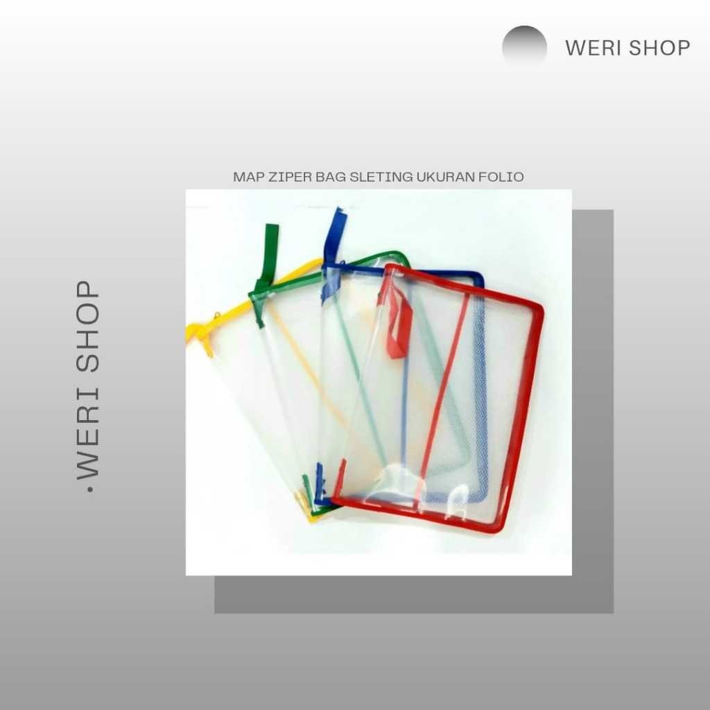 

MAP PLASTIK SLETING ZIPPER BAG UKURAN FOLIO (PER PCS)