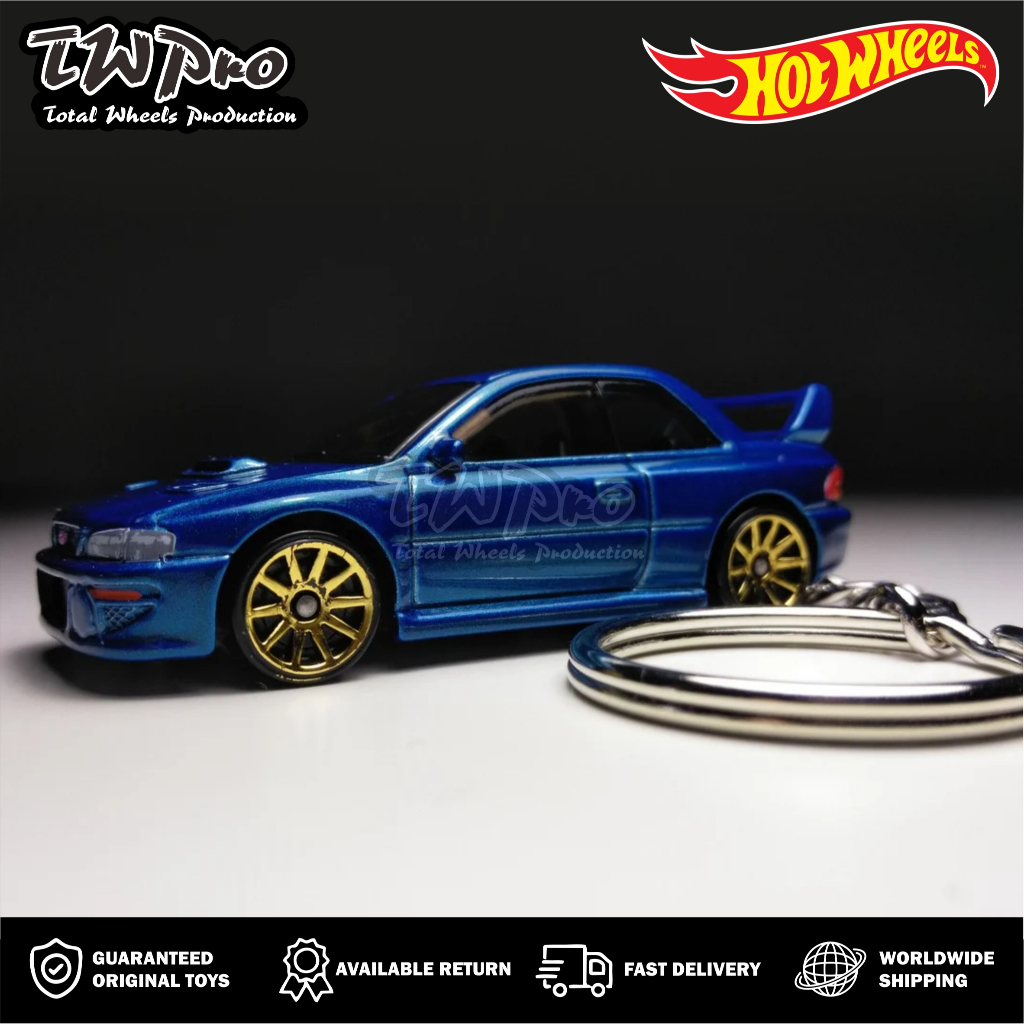 GANTUNGAN KUNCI Hot Wheels 1998 Subaru Impreza 22B STI-VERSION - WRX STI - BLUE - BIRU - KEYRING - K