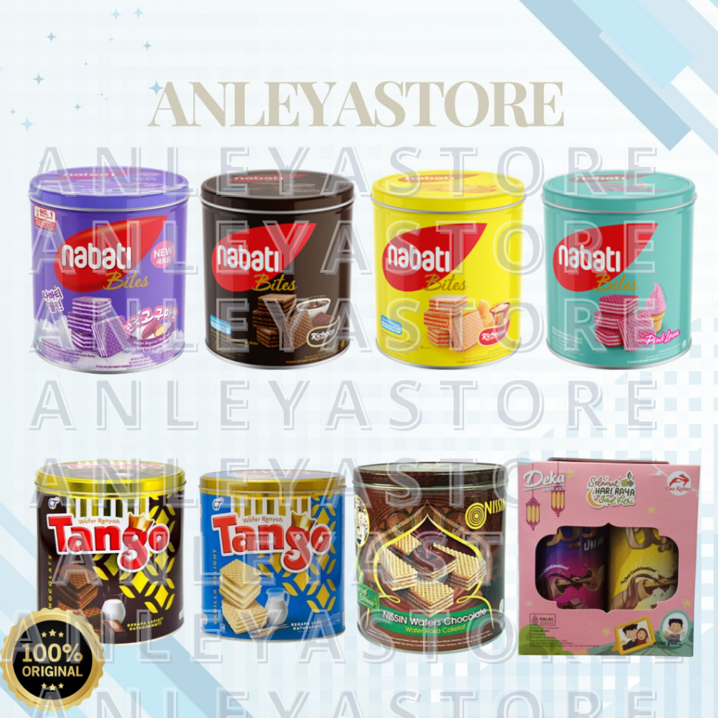 

Wafer Tango - Nissin - Deka- Nabati Kue Kaleng Renyah Coklat & Vanilla - Parcel Lebaran Hampers / Anleyastore