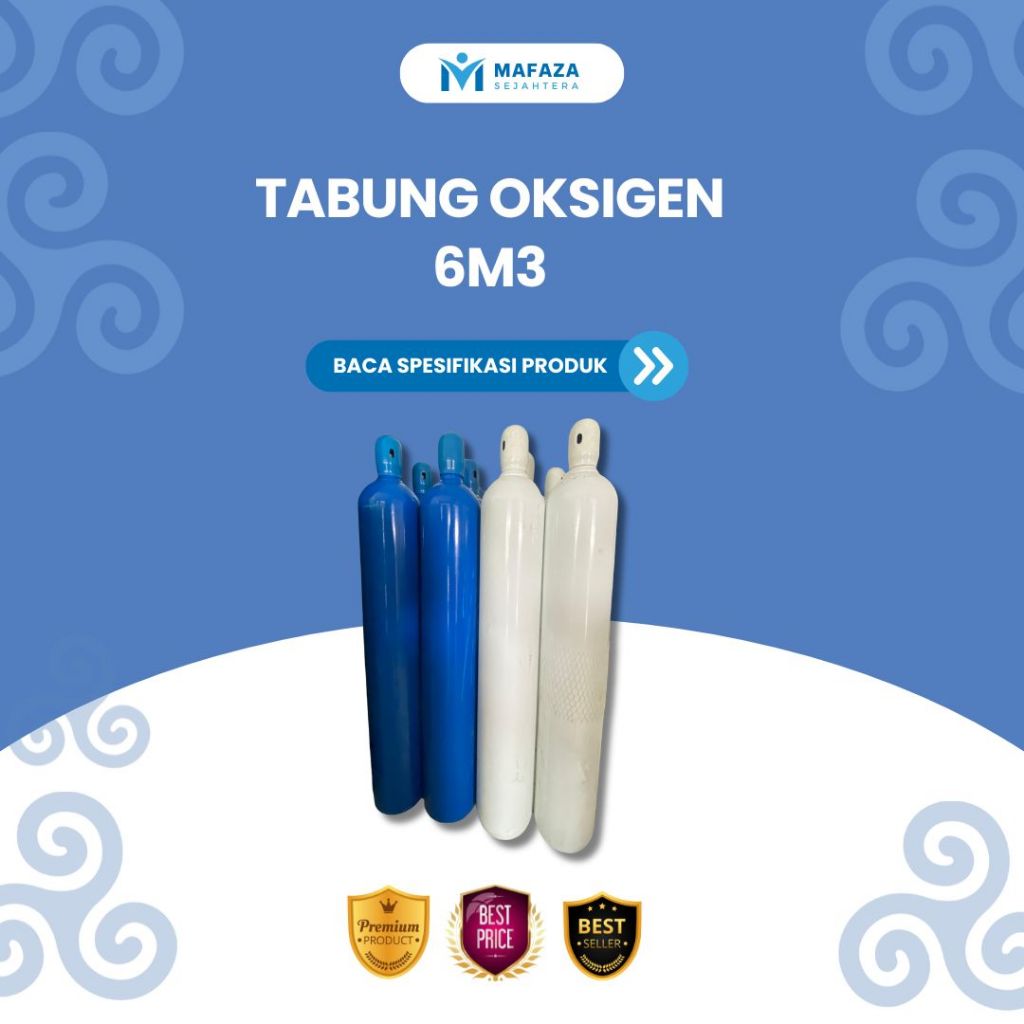 Perlengkapan Medis Tabung Oksigen Ukuran Besar 6m3 ( KHUSUS INSTANT JABODETABEK Free Ongkir )