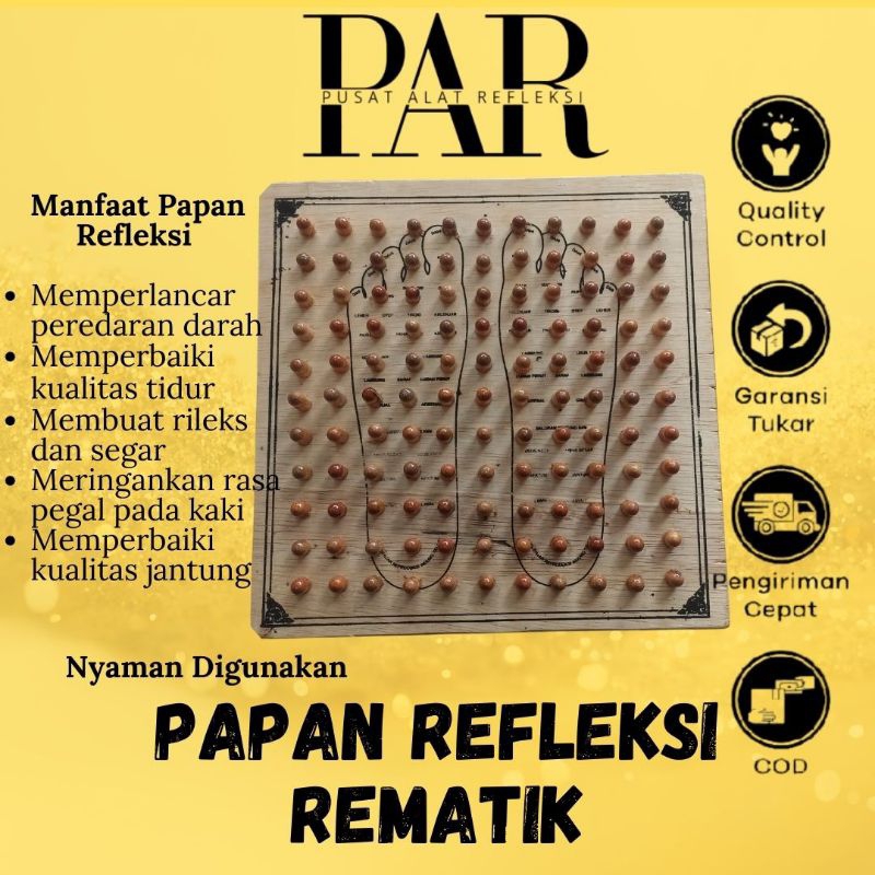 PAR Papan Terapi Kaki Refleksi Rematik Alat Pijit Kaki Terapi Kaki Bahan Kayu Berkualitas