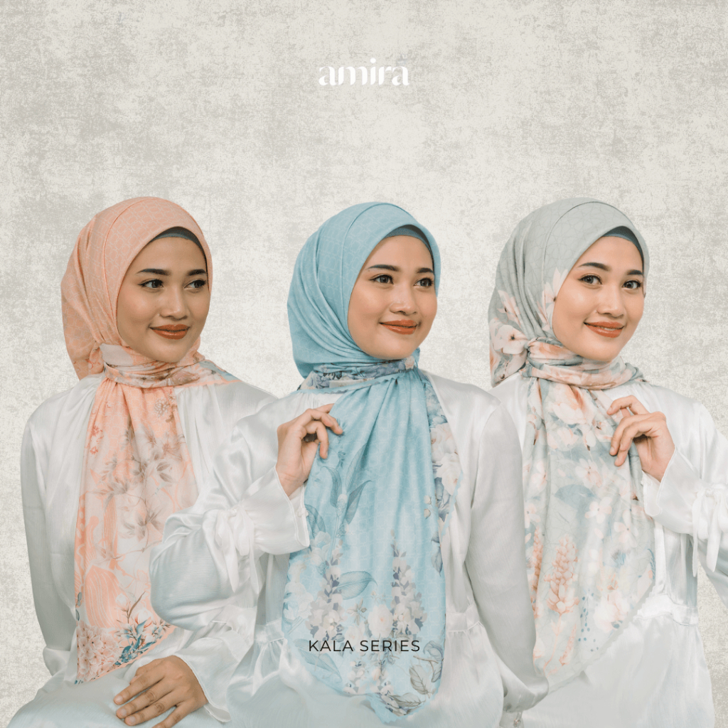 [FREE BOX] Amira - Kala Voal Square (Hijab Segiempat Voal Motif Printing Lasercut Premium)