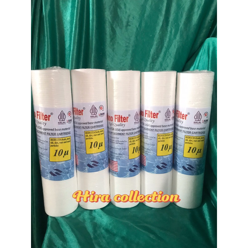 Filter Air 10 Inch/Cartridge Sedimen Nano Filter 10 10 Micron/Isi 5 Pcs