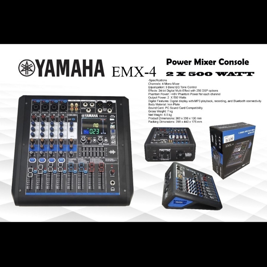 POWER MIXER 4CHANNEL EMX 4 Cocok buat recording