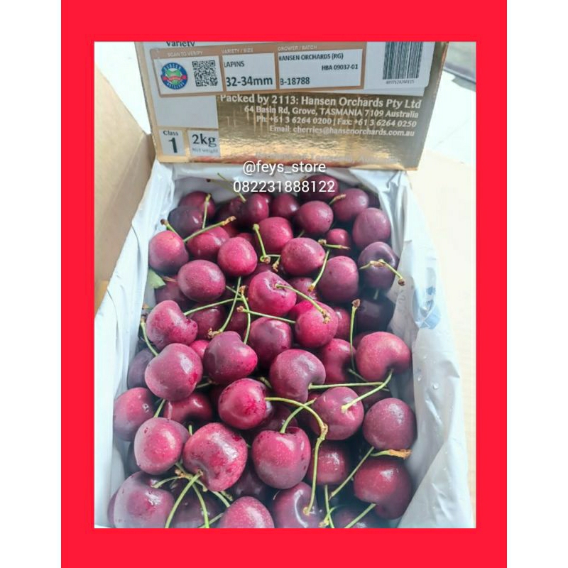 

buah Chery Tasmanian Australia, chery impor, manis