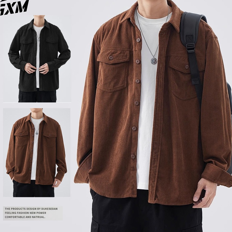 Terbaik Jaket Cowok Corduroy Jaket Pria Corduroy Outer Pria Tebal jaket vintage murah  flight jacket