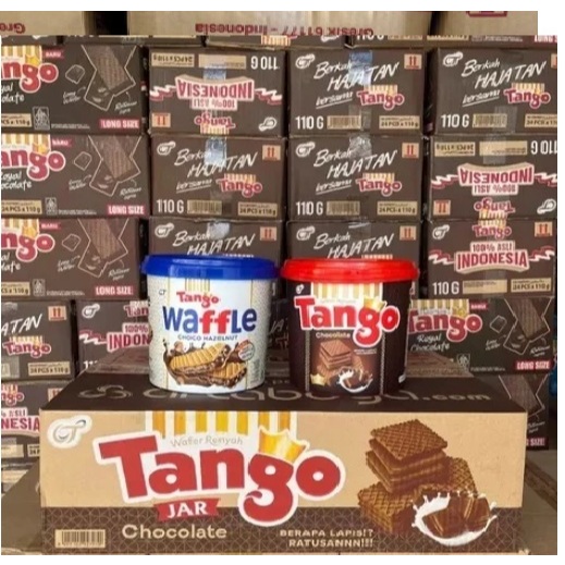 

Wafer Tango Jar Rasa Chocolate Vanilla / Tango Waffle Jar 240gr kue lebaran wafle tango