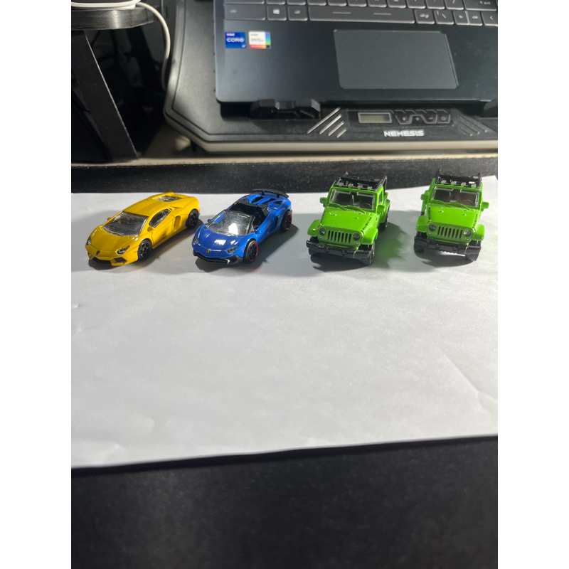 Majorette Jeep Wrangler, & Lamborghini Aventador