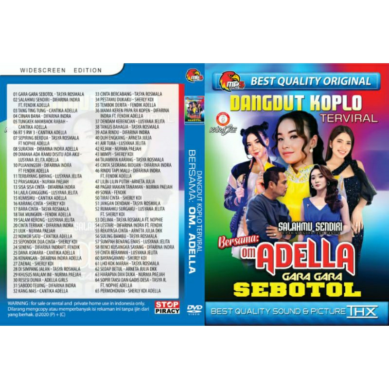 kaset Mp5 lagu karoeke DANGDUT KOPLO PALAPA OM.ADELLA  - GARA GARA SEBOTOL MINUMAN - Terbaru