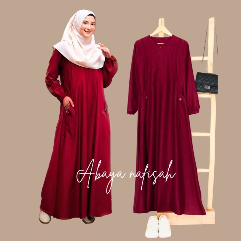 Gamis simple Toyobo Polos Basic nafisah Series
