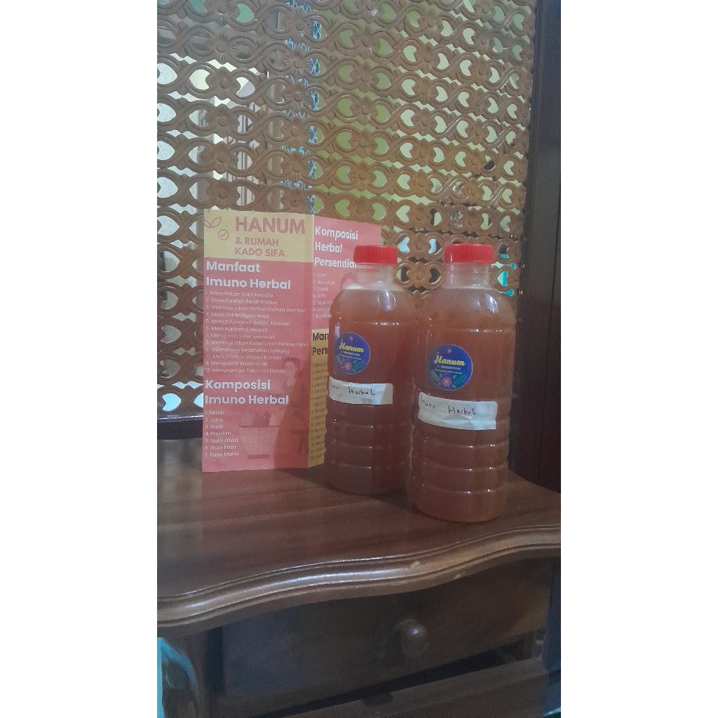 

Jamu Imuno Herbal Botol 500ml [Minuman Herbal Tradisional] - Hanum