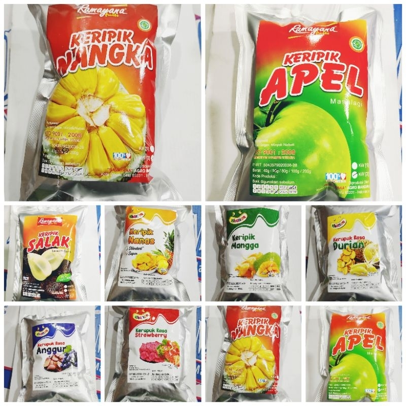 

PAKEG HEMAT KERIPIK BUAH MIX ISI 50G