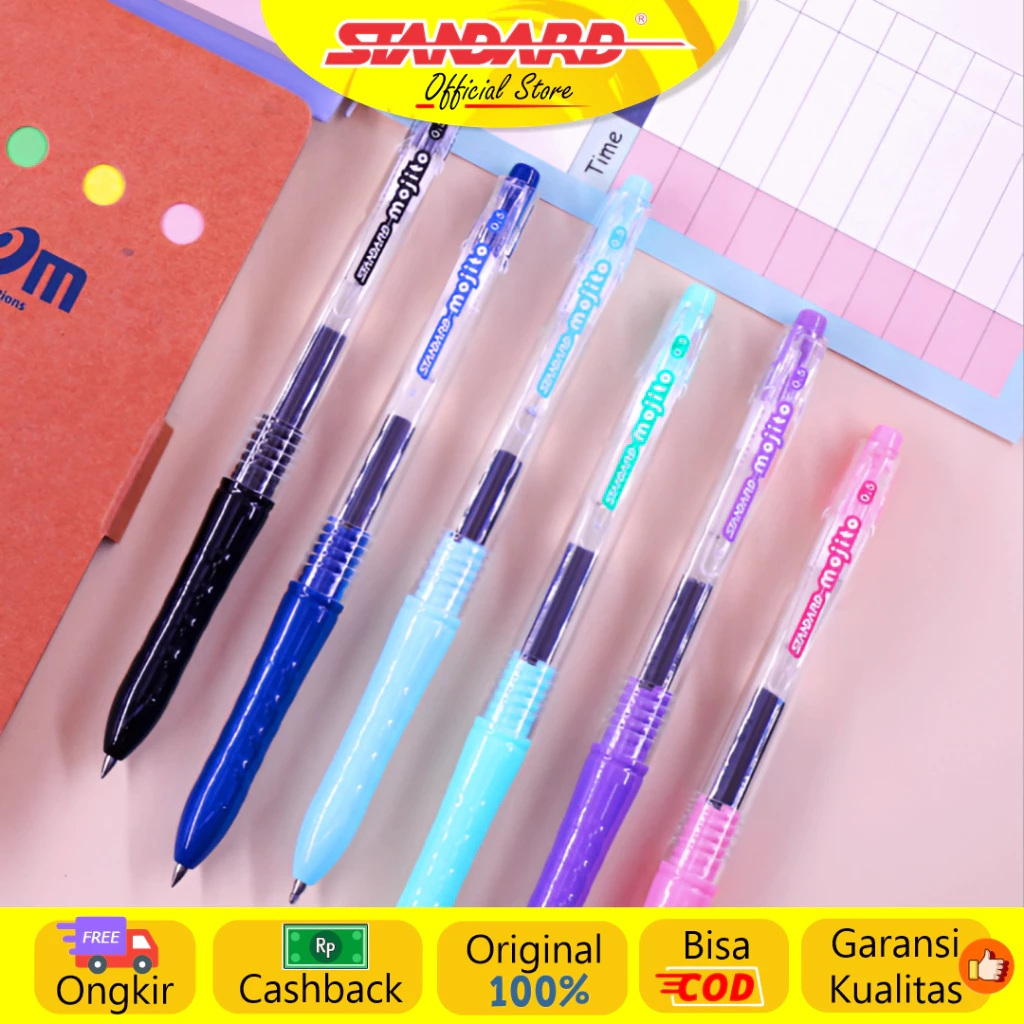 

Pulpen Gel Pen Standard Mojito 0.5mm