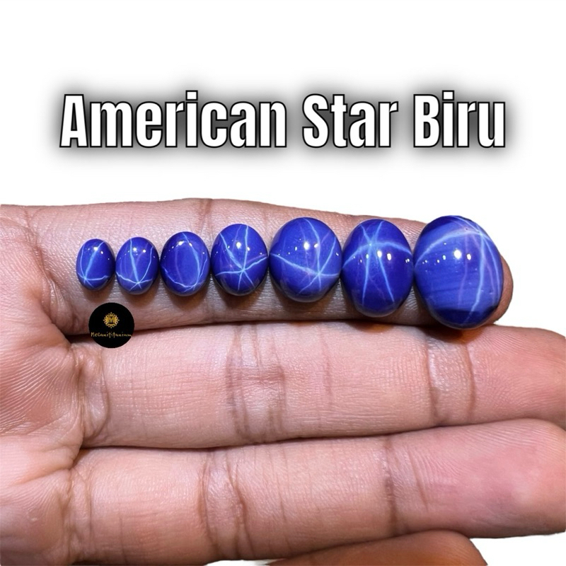 [HANYA BATU] Batu Permata American Star Biru