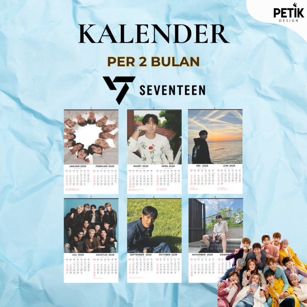 

Kalender Dinding Seventeen 2025 6 Lembar Klem