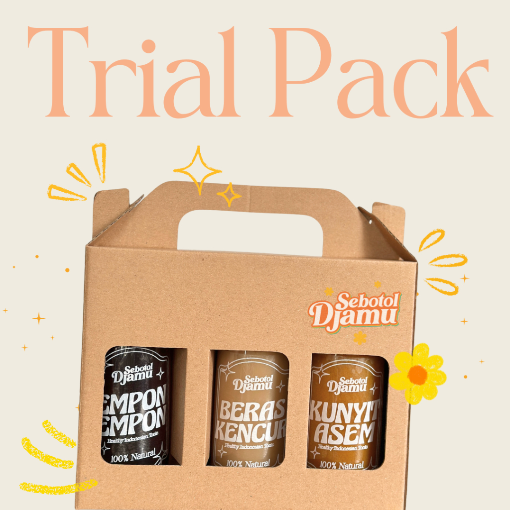 

Trial Pack Jamu Kunyit Asem / Beras Kencur / Empon Empon @ 350ml (Free Box)