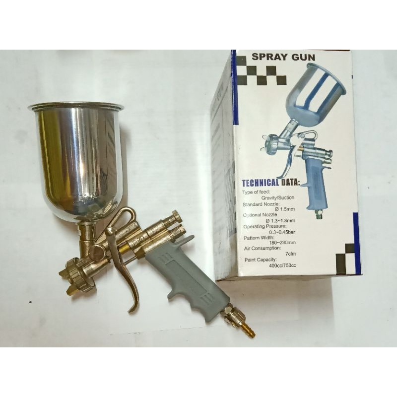 SPREY GUN CAT TABUNG ATAS 500 CC, NOZZEL 1,3 - 1,5MM