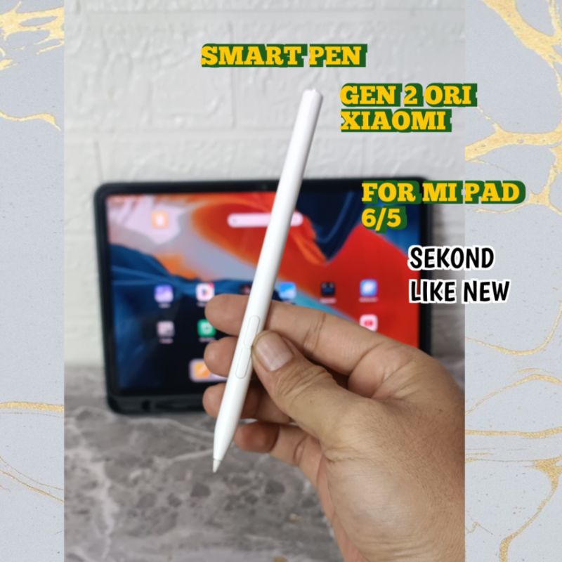 Xiaomi smart stylus pen original gen 2 untuk mi pad 5/6 second like new