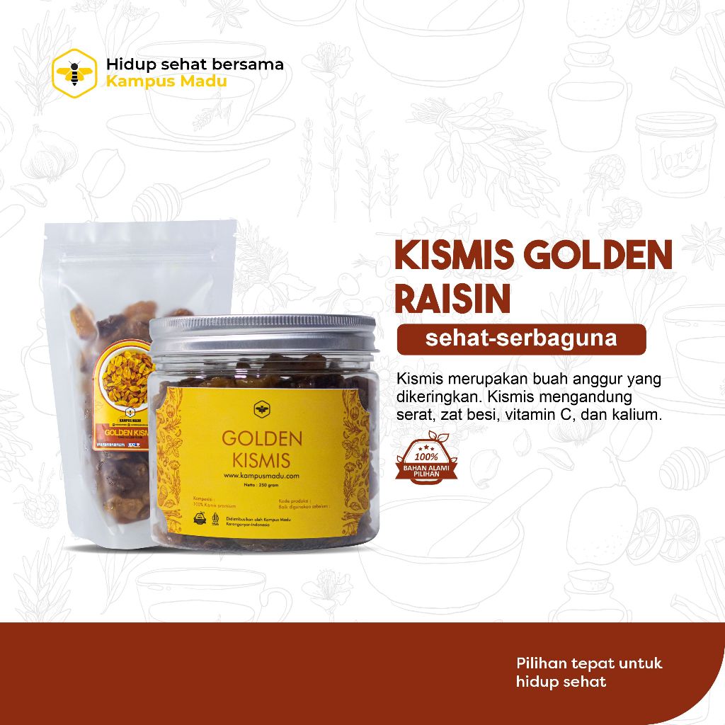 

Kismis Golden Raisin/Kismis Asam Manis 100 GRAM