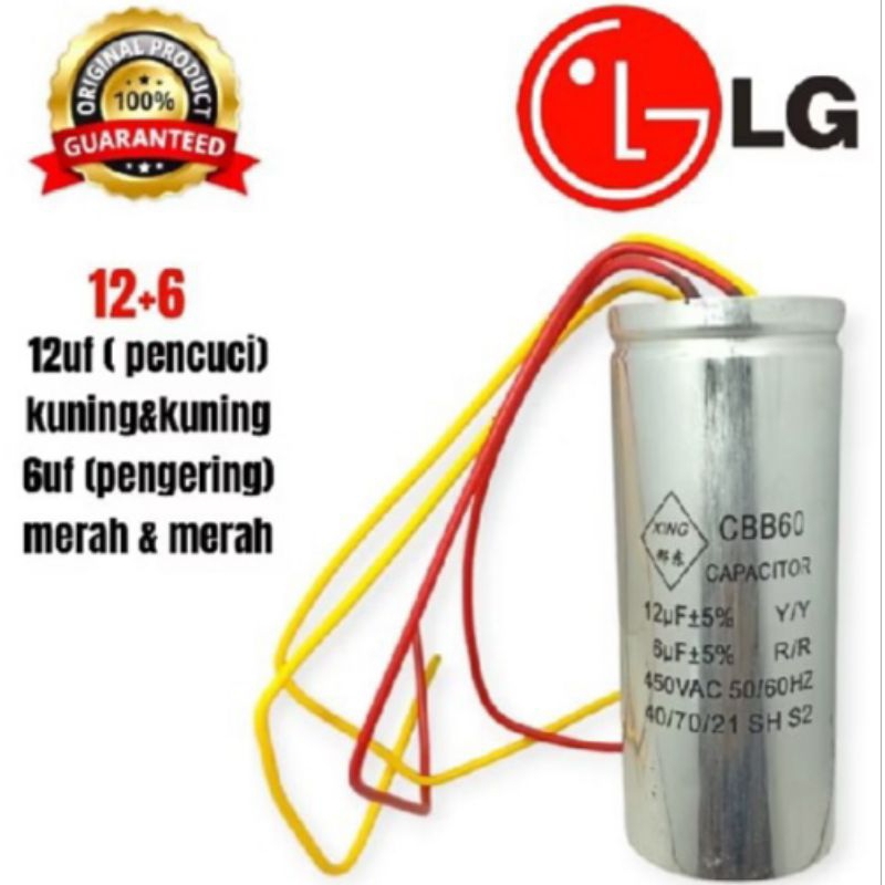 ORIGINAL kapasitor mesin cuci LG 2 tabung