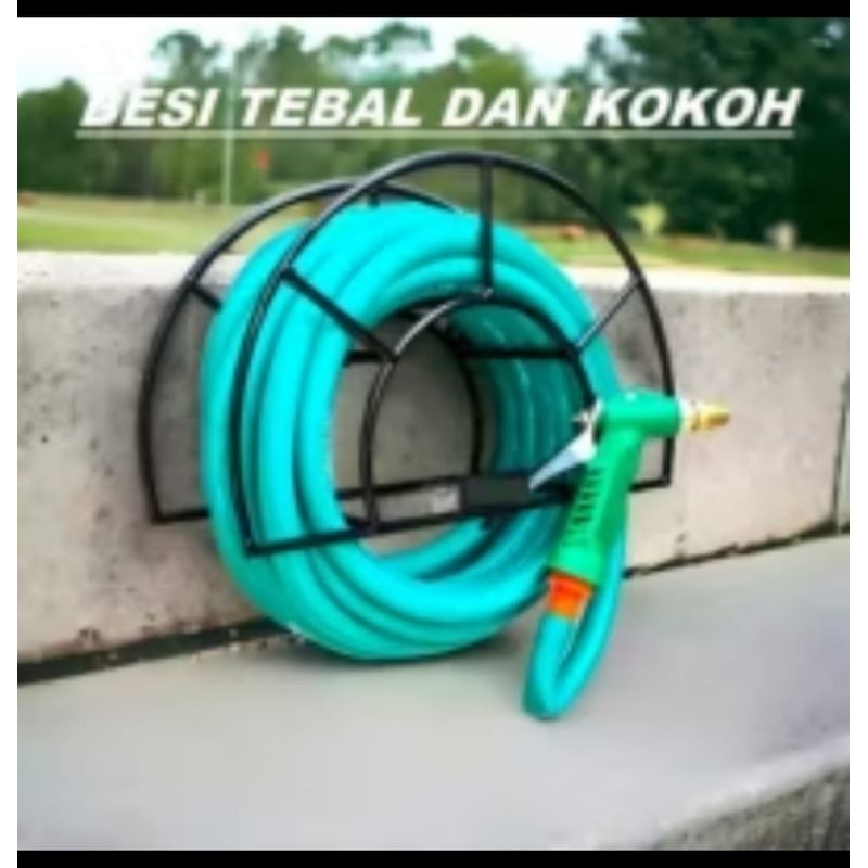 BESi GANTUNGAN SELANG TEMPEL DINDING Tempat Selang Gulungan Selang Air Taman COD GRATIS ONGKIR