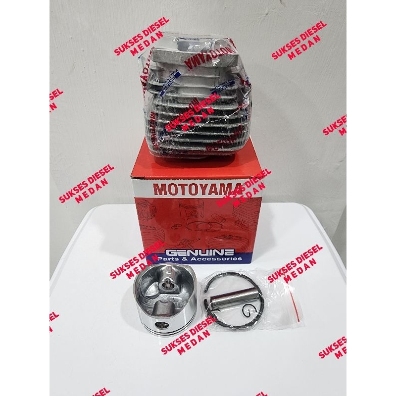 Cylinder Block Assy Blok Boringan Komplit Chainsaw Motoyama 10000 Sinso Senso 48mm Original