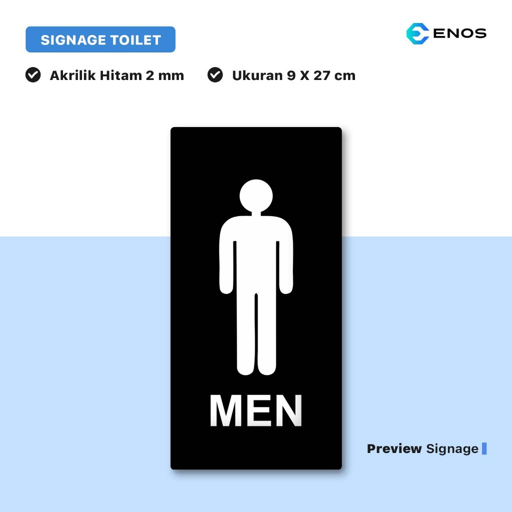 

YU Signage ToiletTanda Penunjuk Toilet Ukuran Akrilik Sign Print UV Anti Air