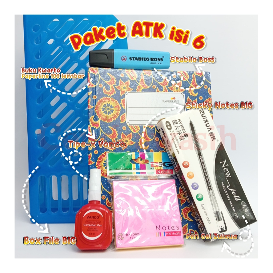 

PAKET ATK ISI 6 CUSTOM