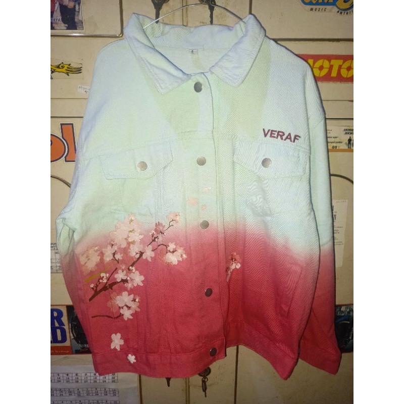 Jaket jeans second bekas warna gradasi