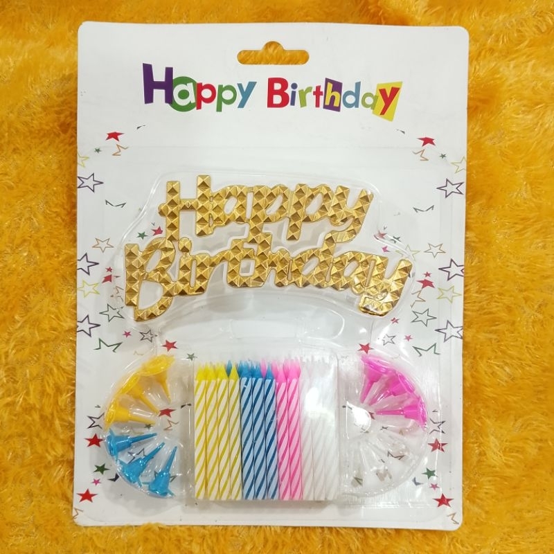 LILIN ULANG TAHUN/LILIN HAPPY BIRTHDAY + BIRTHDAY CANDLE/ALAS LILIN