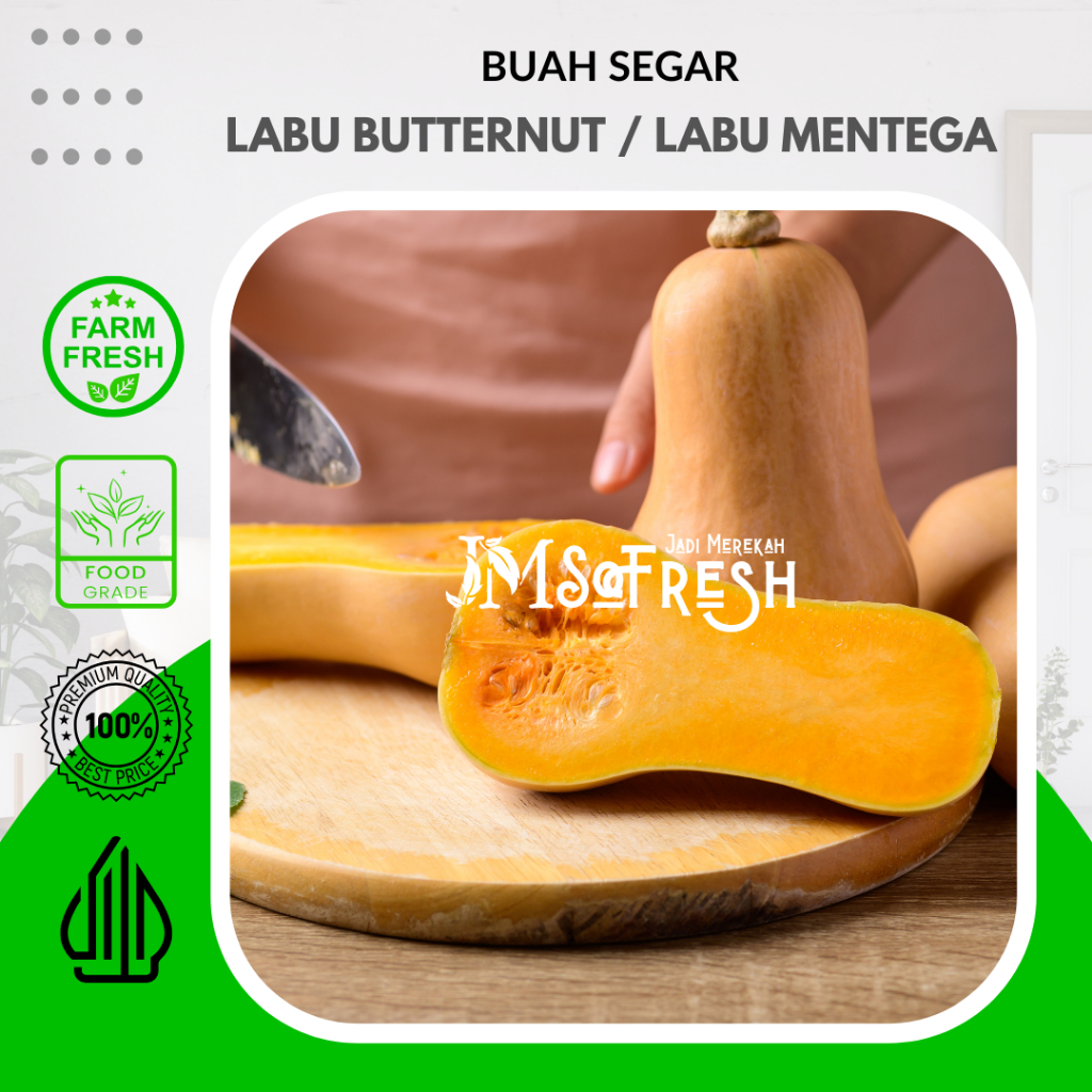 

[JM Sofresh] Labu Mentega / Labu Butternut -+ 2KG Per Pcs