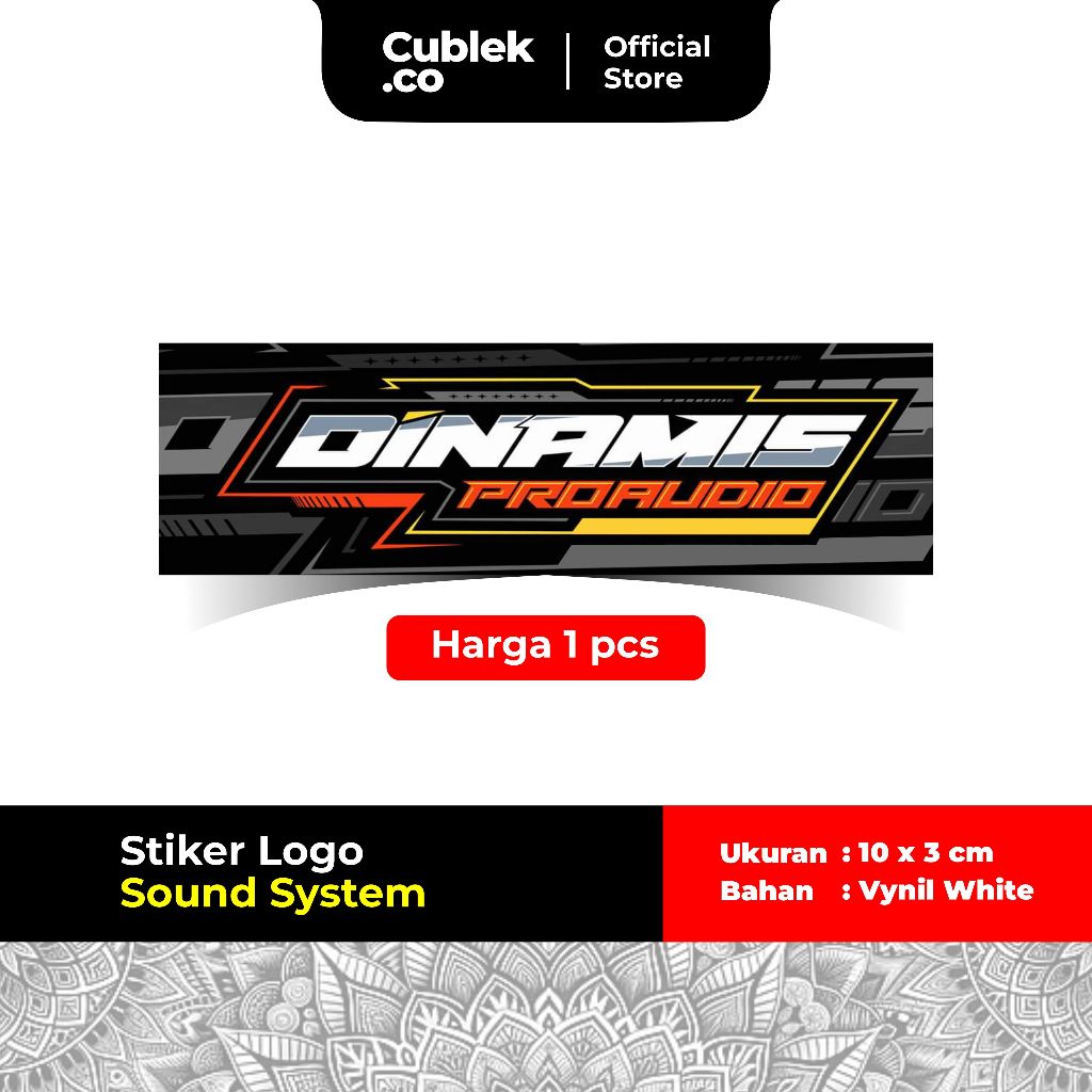 

Stiker Sound System DINAMIS AUDIO (Bahan Vynil White)