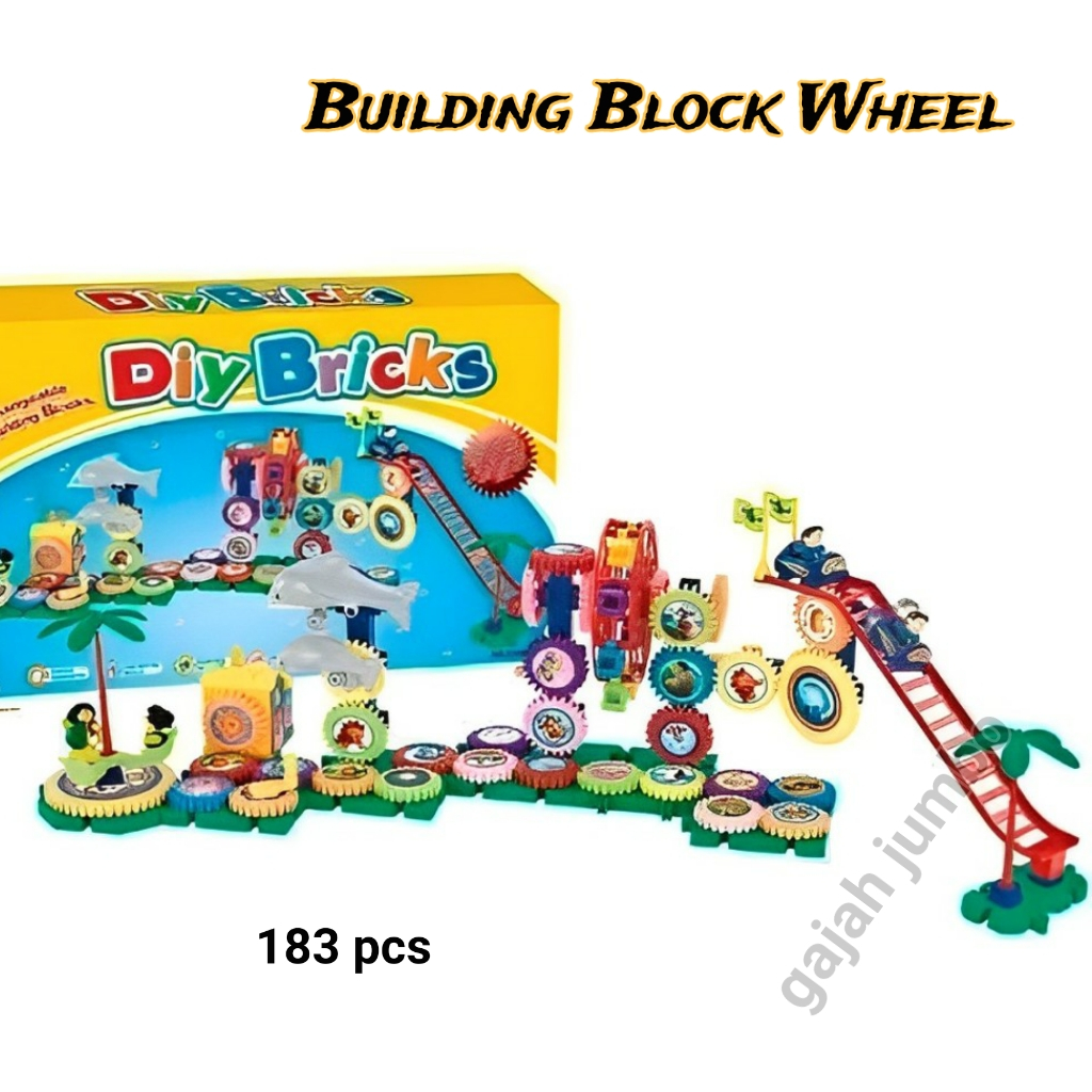 Mainan Anak DIY Bricks Block Roda Bianglala Kingdom Playright