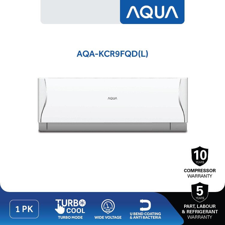 Aqua AC AQA-KCR9FQBL UV COOL STANDARD AC Standar 1PK with UVC Pro feature