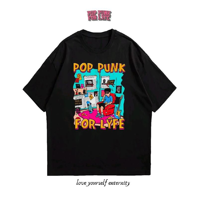 Kaos Pop Punk For Lyfe / Baju T-shirt Distro Pop Punk For Lyfe / Pakaian pria wanita