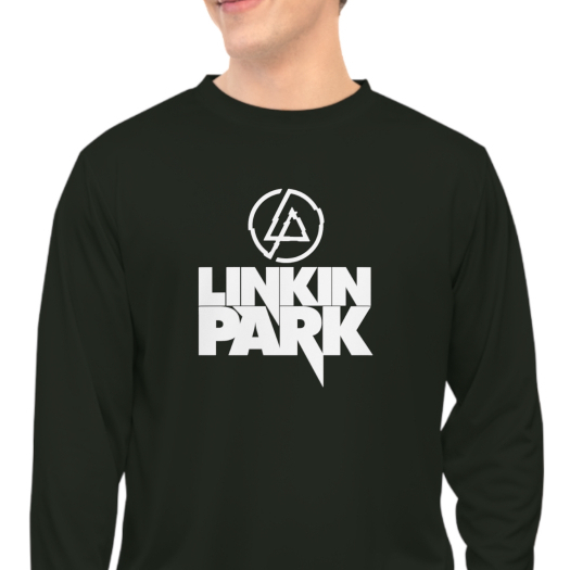 Kaos Lengan Panjang Pria Wanita Katun Combed - Linkin Park Logo