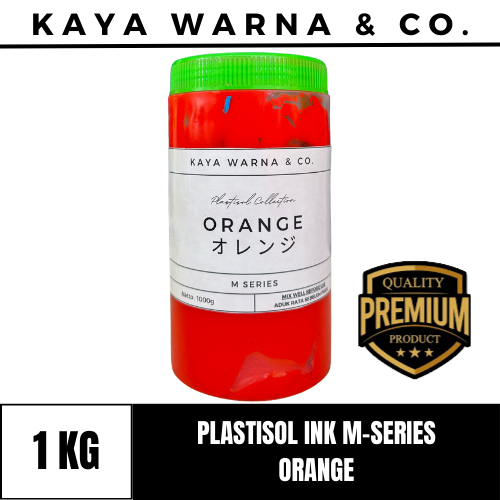 

Tinta Sablon Plastisol Ink ORANGE M-Series KAYA WARNA & CO. (1kg)