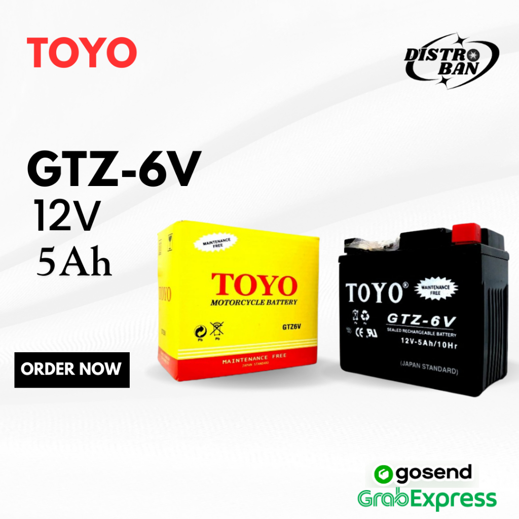 AKI Motor TOYO GTZ6V Accu Nmax Sonic Satria FU Vario
