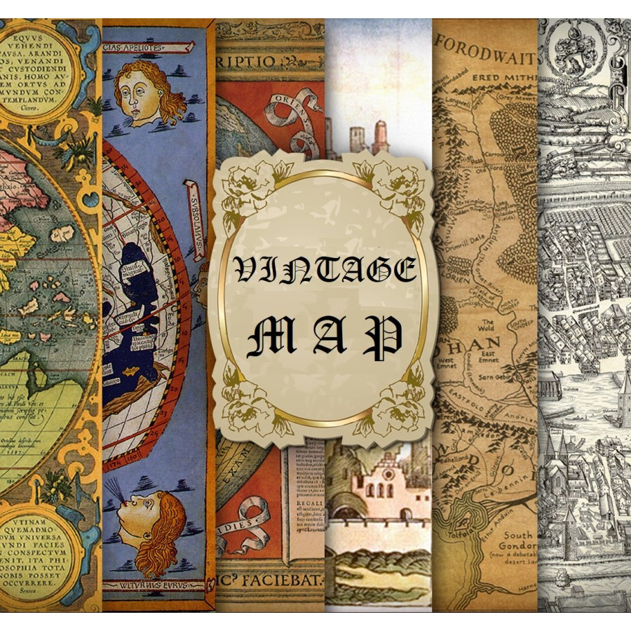 

Kertas Scrapbook - Vintage Map_FFH24 Design