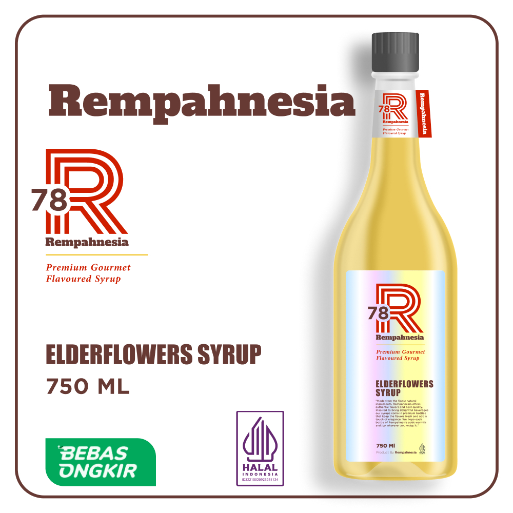 

Syrup Elderflowers / Sirup Rasa Elderflowers Premium 750ml / Rempahnesia Syrup
