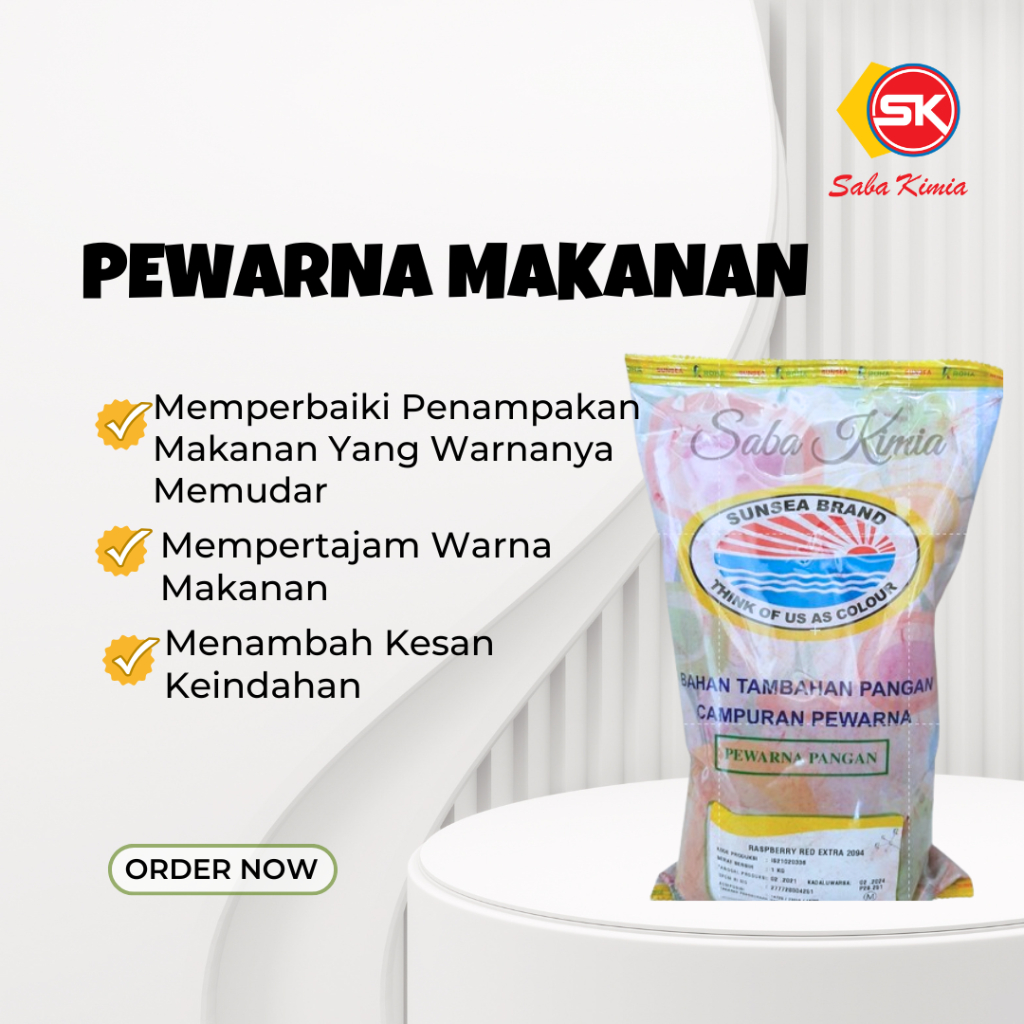

Pewarna Pangan / Pewarna Air Sunsea Brand Red Scarlet 1 kg