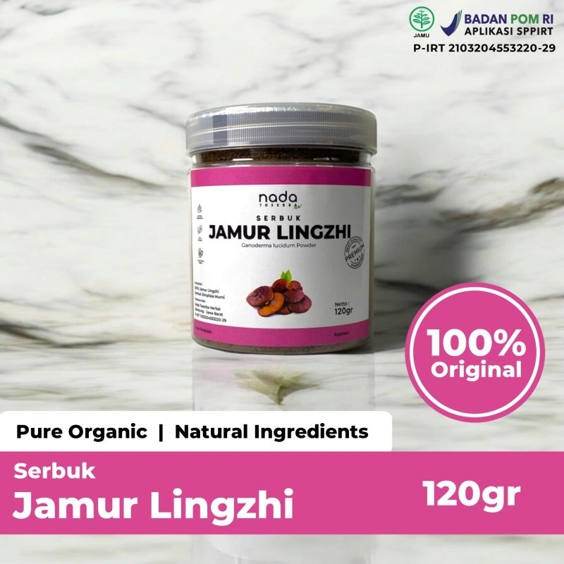 JAMUR LINGZHI Bubuk Serbuk Premium | Herbal Kanker Ampuh | Ganoderma Lucidum Powder | 50gr, 120gr & 