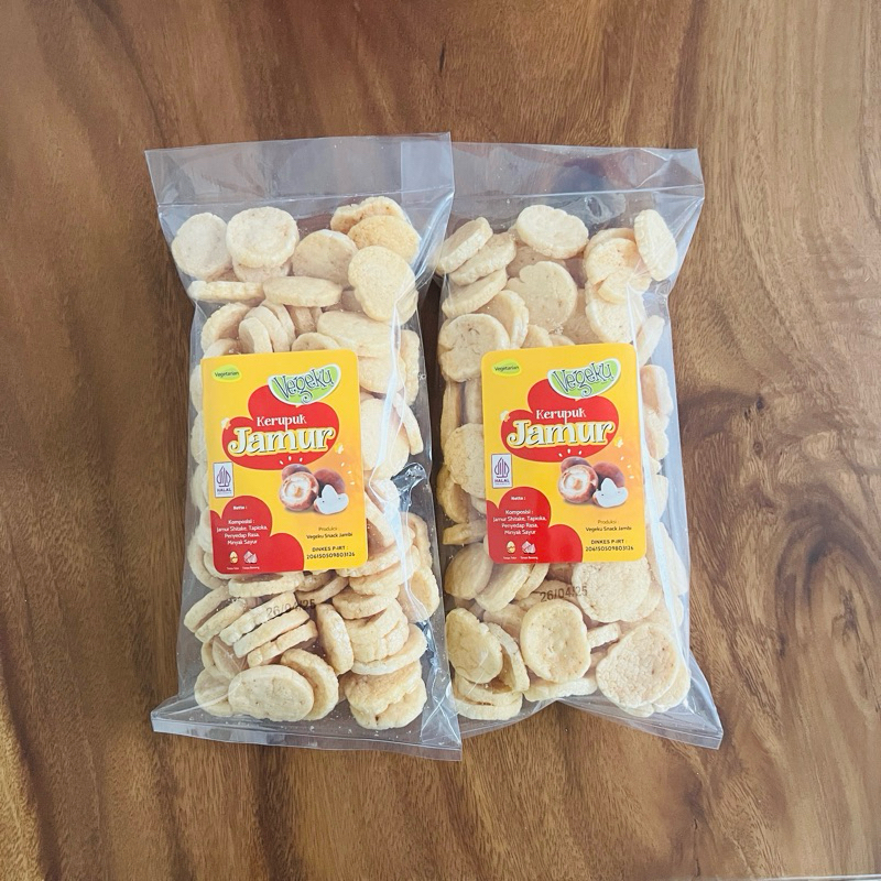 

VEGEKU KERUPUK JAMUR MINI VEGETARIAN & VEGAN 150 GRAM
