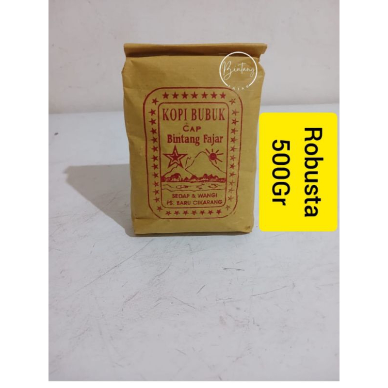 

Kopi Bubuk Bintang Fajar Robusta -500Gram