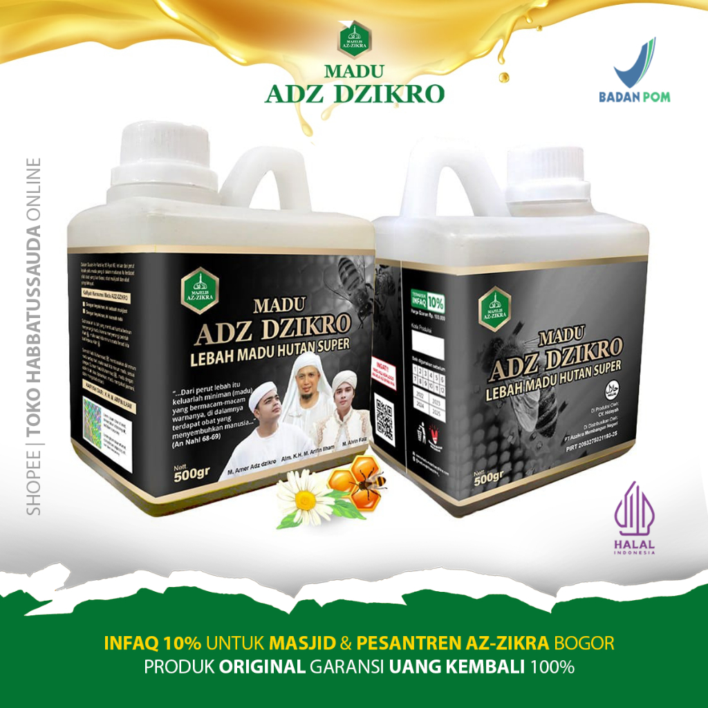 

Madu Adzikro Herbal Hitam Pahit Original Asli 100% 500 gr
