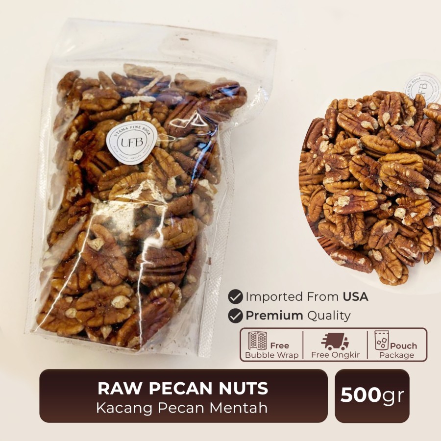 

Kacang Pecan Mentah / Raw Pecan Nuts 500 Gram